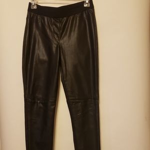 Ann Taylor black faux leather leggings